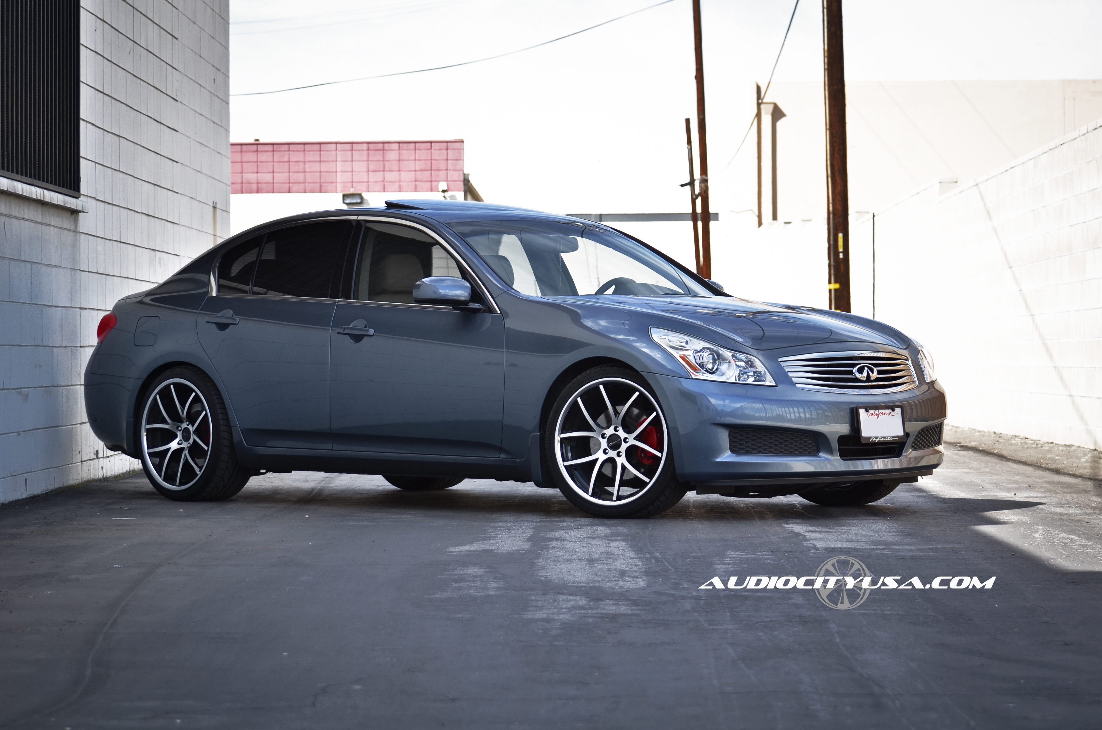 Giovanna Monza Machined Black 20 on Infiniti G 37